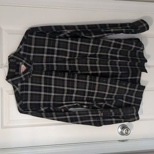 Brooks Brothers flannel, black and grey, M Slim